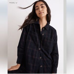 Madewell Oversized Plaid Shirt Jacket XXS